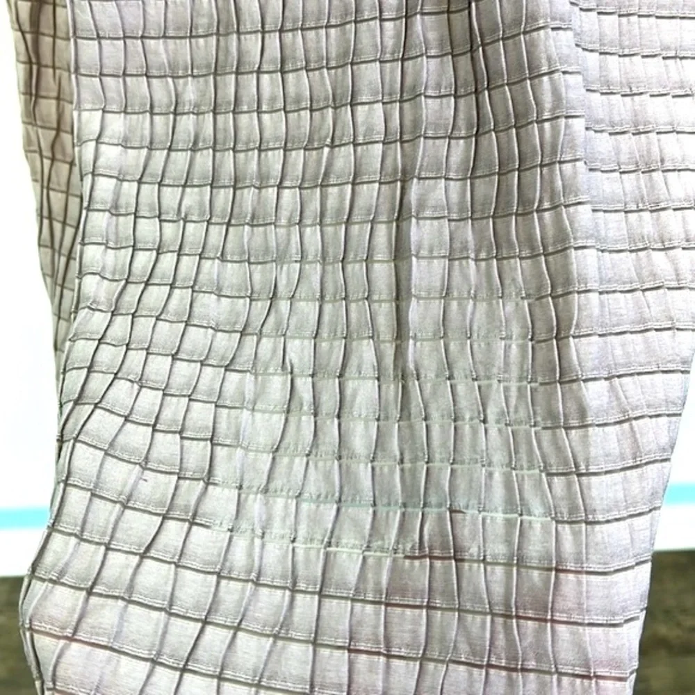 Rococo - Two Toned White And Grey Lined Sleeveless Maxi Dress Size Small